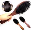 Natural Boar Bristle Hairbrush Massage Comb Anti-static Hair Scalp Paddle Brush