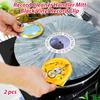 2pcs Record Cleaner Handler Mitt Black Vinyl Record Clip Disc Cleaning Protection Pad Lightweight