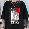 Anime T-shirts Hanma Baki Graphic Print Short Sleeve Unisex Women Summer Casual Round Neck Loose Tee Shirt Tops