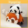 Transforming Panda Flip Into Raccoon Plush Toy Cute Fun Double Sided Gift Kids