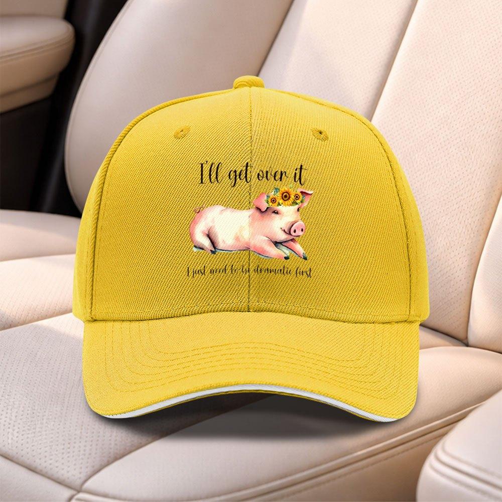 Sunflower Pig Baseball Cap Adjustable Duckbill Hat For Men Women Outdoor Travel Fishing Sports Gift