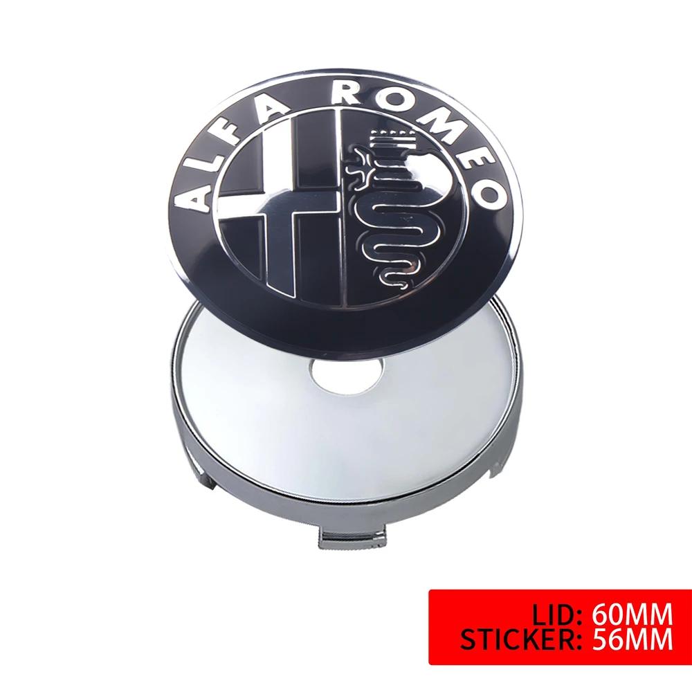 For Alfa Romeo rfor 56mm Alfa Romeo Car Wheel Emblem Modified Hub Cap Decoration For Alfa Romeo 159 Giulietta 147 156 Giulia GT 166 Mito Brera