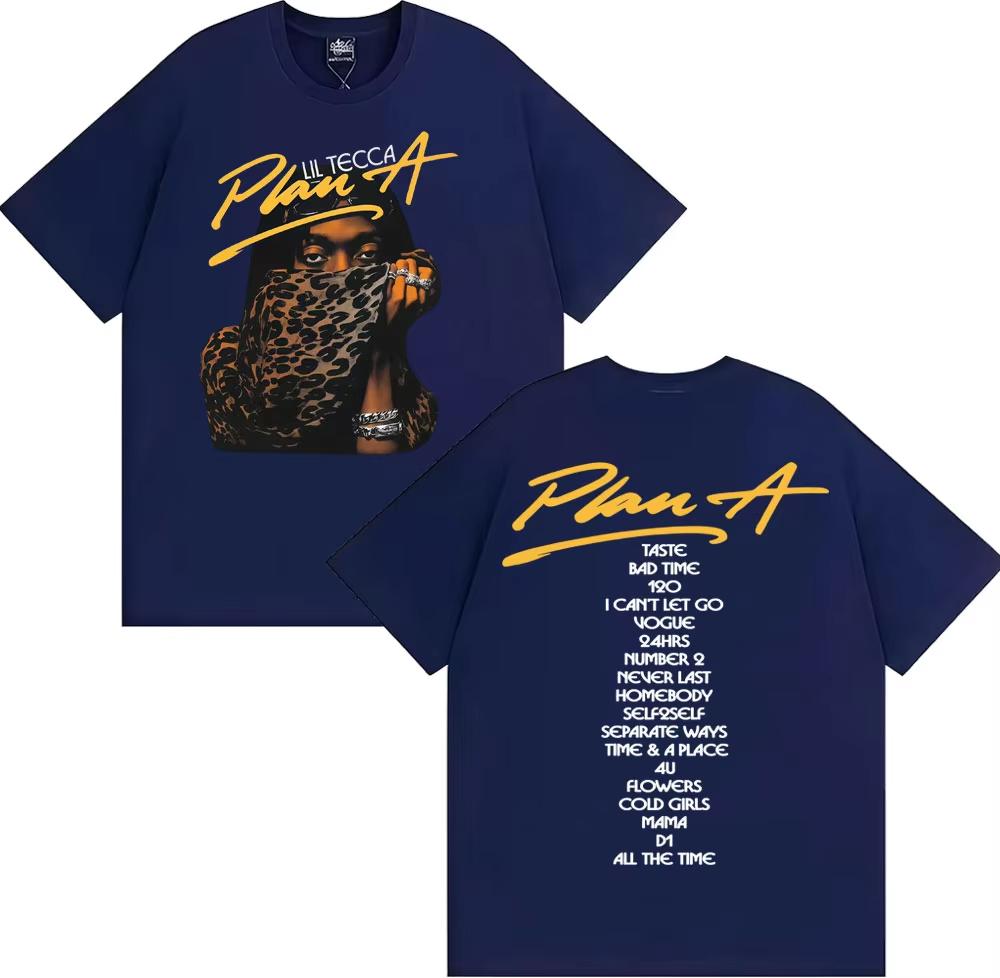 Rapper Lil Tecca Plan A Album Tour T Shirts Unisexs Clothing Fashion Trend Cool Tshirt Casual Cozy 2026 New Cotton T Shirt Tops