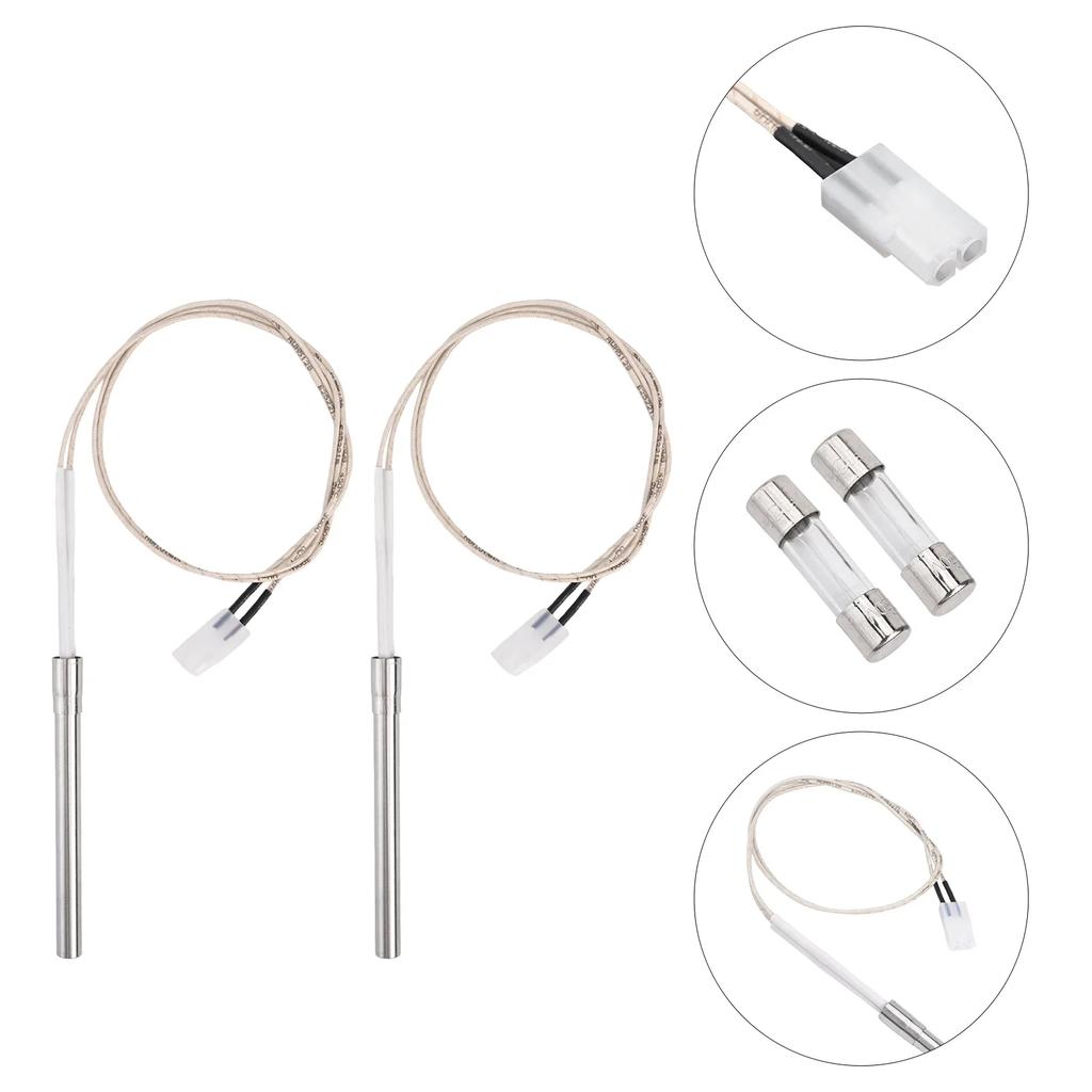 Barbecue Dual Pack of Hot Rod Ignitors For Wood Pellet Grills Including Essential Components For Easy Installation And Use