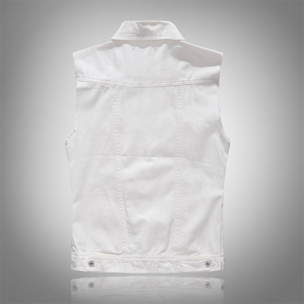 Мужская новая мода джинсовый жилет повседневная ковбойская куртка с плечевой блузкой