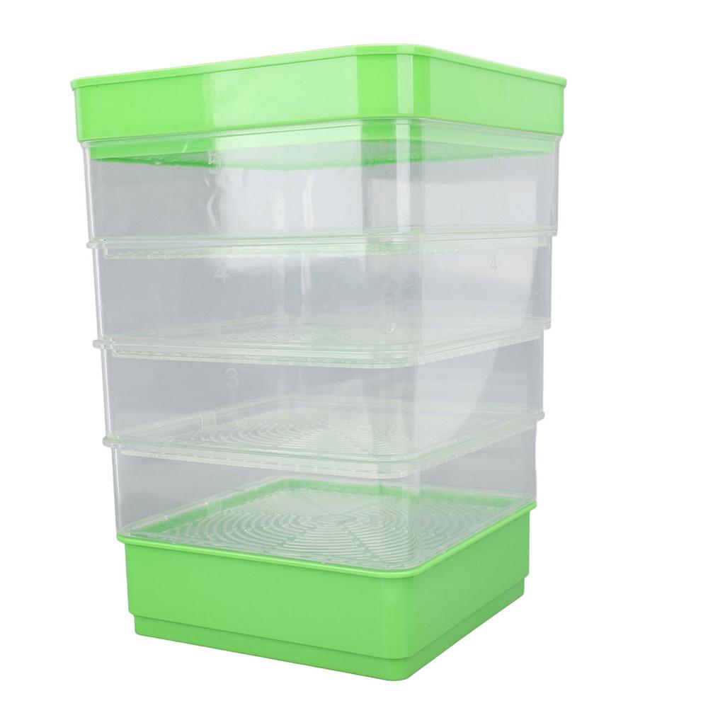 Штабелируемый набор проращивателя 4 яруса Компактный Многоцелевой поддон для выращивания микрозелени и ростков фасоли