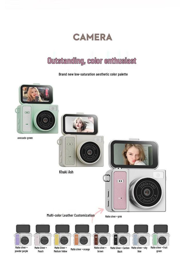 Mini Thumb Digital Camera with Flip Screen: HD Selfie Pendant for Students & Parties