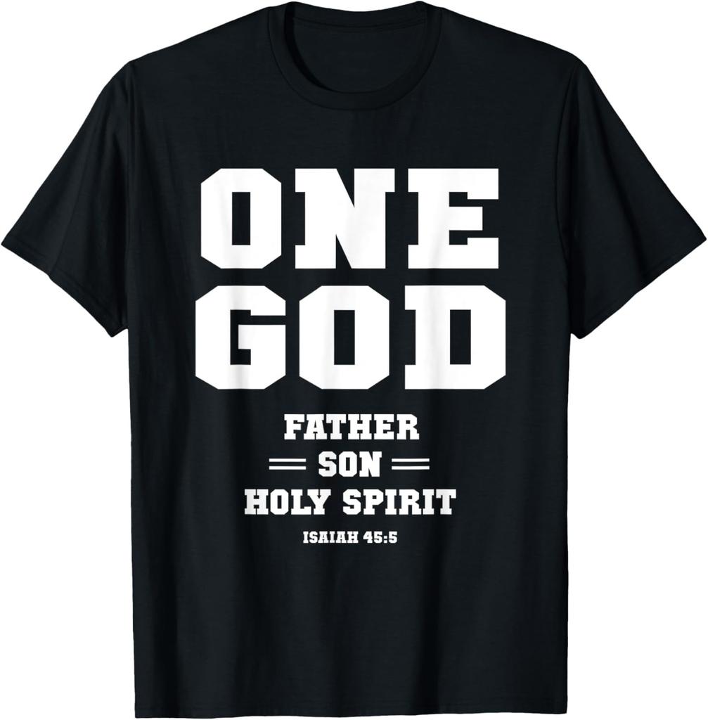 Christian gift Bible Verses One God Father Son Holy Spirit T-Shirt