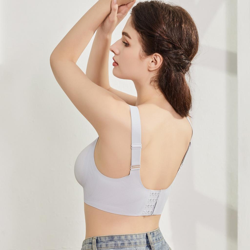 Ultra-thin Jelly Strip Women's Bra with Small Breasts Breathable Push-up and No-wire Bra for Small Breasts