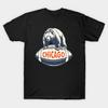 Мужская черная футболка с принтом Chicago Bears Печать на трансферной бумаге без вырезания Хлопковая футболка