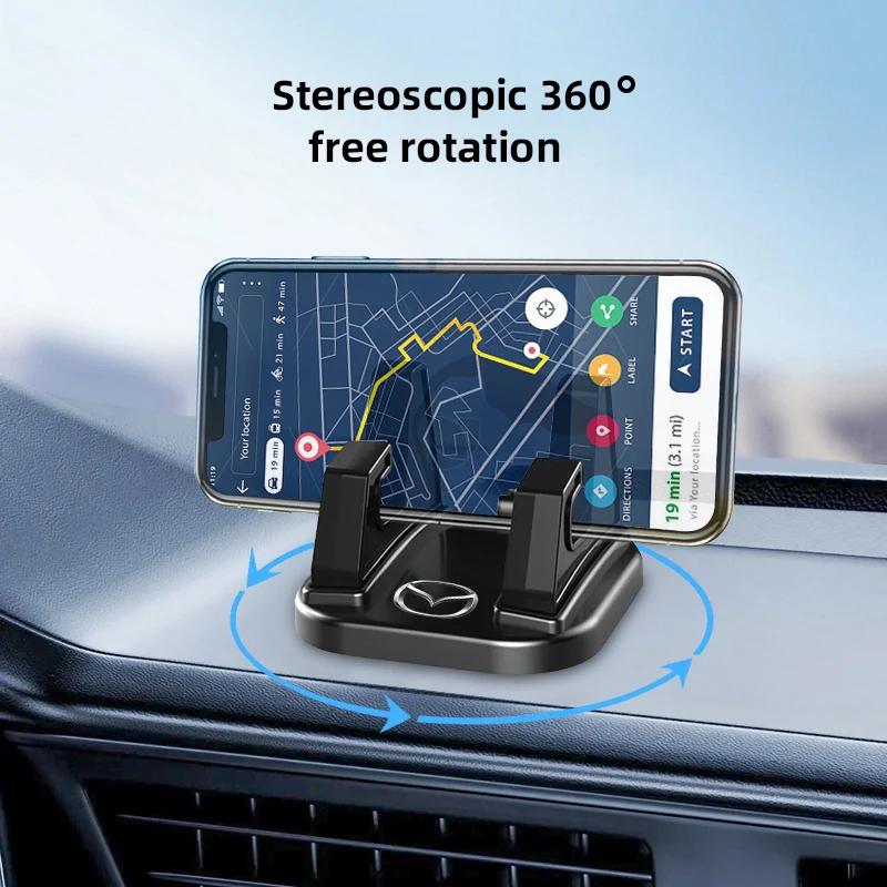 2025 Hot Car Phone Holder For Mazda CX5 CX3 CX9 MX5 RX8 Axela Demio 360 Degree Rotate Anti Slip Stand Cell Phone Support In Car