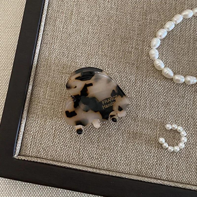 Французский Стиль Женщина Изысканная Версия Маленькие Ацетатные Милые Заколки-Клешни для Волос Барретты Леди Модные Боковые Зажимы Аксессуары для Волос для Девочек