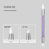 Multifunctional Nail Art Tool: Double-Ended Silicone Pen for Carving, Mixing, Applying Magic Mirror Powder