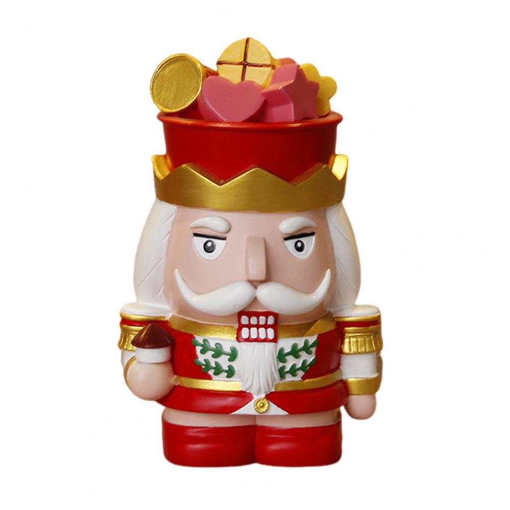Nutcracker Soldier Money Box Resin Nutcracker Soldier Coin Bank for Saving Seasonal Cheer Multifunctional for Holiday for Kids