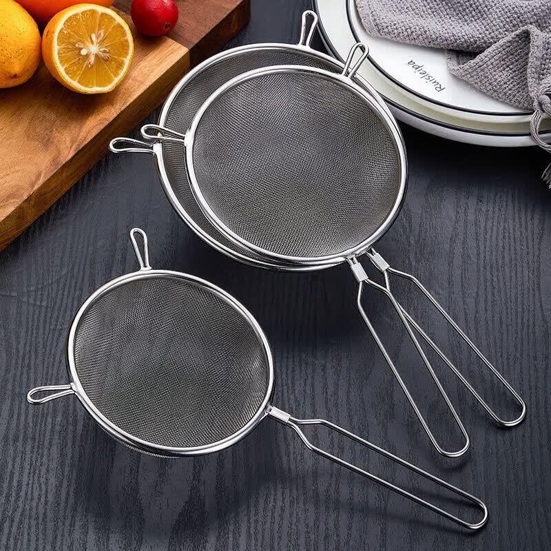 Thickened Stainless Steel Double-Handle Colander Spoon