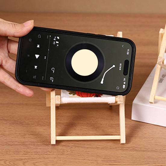 Подставка для телефона Yousheng Конструкция из массива дерева и холста Дизайн мини-шезлонга Регулируемый под разными углами держатель для телефона Настольное украшение