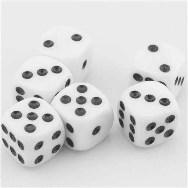 10 шт., высокое качество, 16 мм, разноцветные, шестигранные, D6, набор игральных костей, непрозрачные игральные кости для бара, паба, клуба, вечеринки, настольная игра