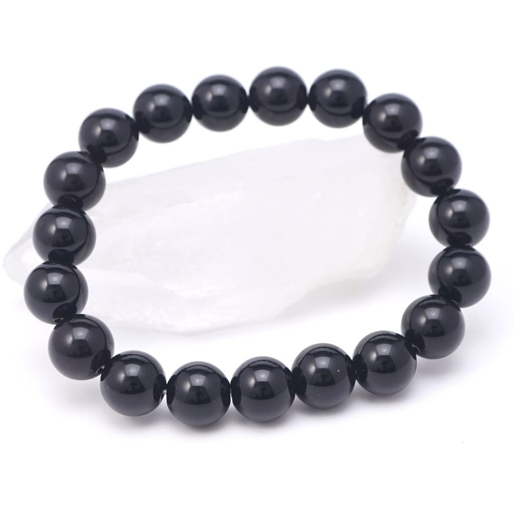Морион 10 мм круглый шарик внутренняя окружность приблизительно черный фантом природная сила молитва молитва 10 16 см браслет, 16 см, кристалл, кристалл, камень,
