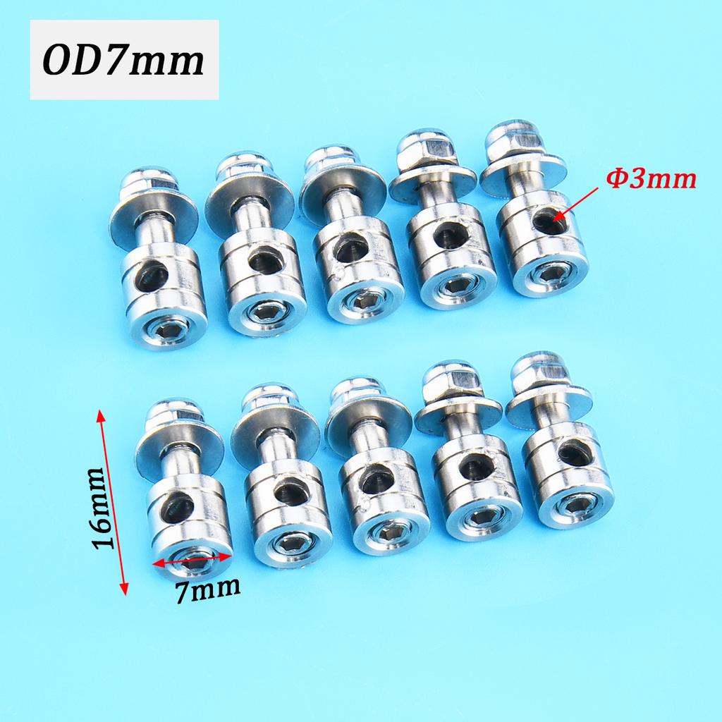 10PCS RC Airplane/Boat Push Rod Connector Adapter Linkage Stoppers D2.0mm/D3.0mm For Connecting Servo Arm and Pull Rod