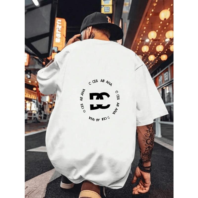 Men'S Plus Size Short Sleeve T-Shirt Summer Collection Featuring a Easy Graphic Logo Design