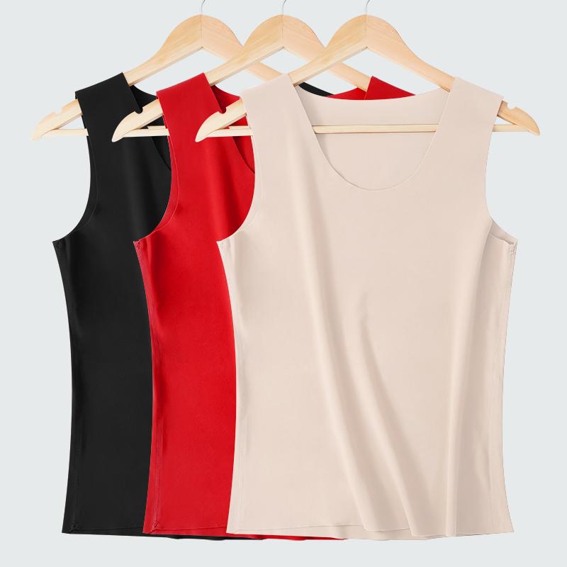 Женский терможилет без следов с подогревом, плюшевый тонкий облегающий тепловой зимний жилет-рубашка