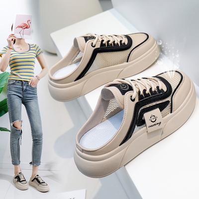 Летние женские мюли Baotou, дизайнерские новые женские полушлепанцы, повседневные балетки, женские сандалии, уличная обувь для ходьбы