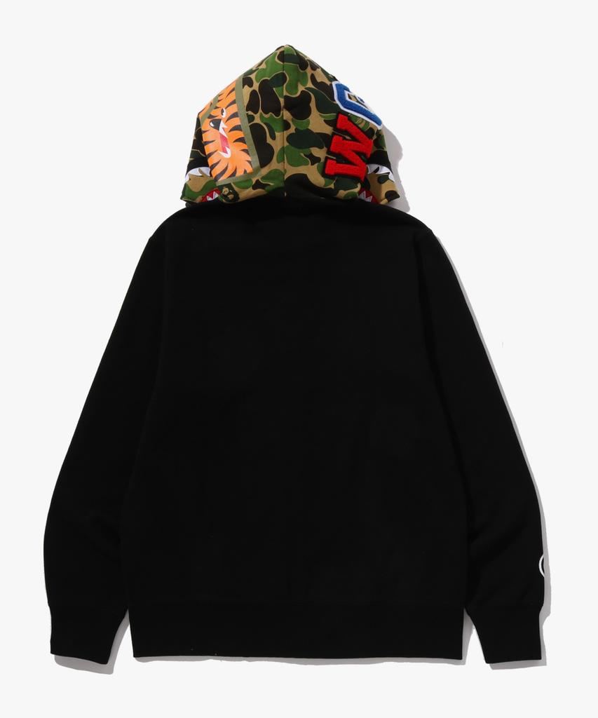 Bape Толстовка с капюшоном Abc Camo Shark на молнии (M) черный
