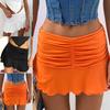 Lady Trendy Summer Beachwear Harajuku Mini Skirts Pleated Woman High Waist Skirt