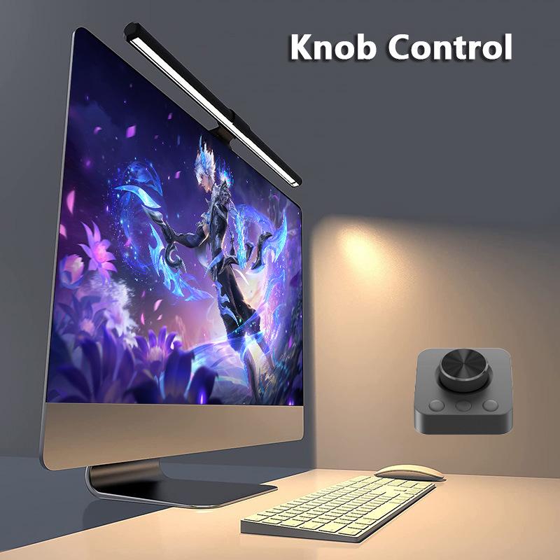 Офисная настольная лампа с питанием от USB, пультом дистанционного управления и антибликовой подсветкой экрана.