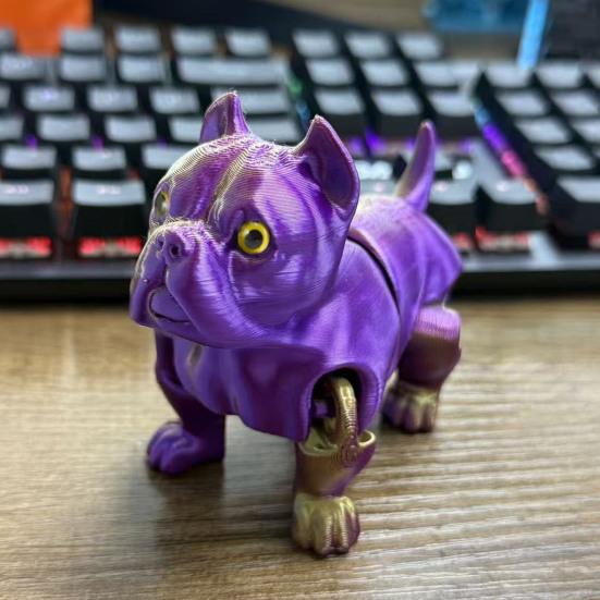 Напечатанная на 3D-принтере модель собаки, игрушка-непоседа, артикулированный щенок с подвижными суставами, гибкое животное, игрушка для снятия стресса, настольный питомец, подарок для коллекционеров, домашний декор