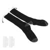 Electric Heated Socks Soft Thicken Cotton USB Rechargeable Battery Thermal Socks Grey Black