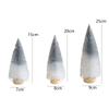 15/20/25cm Christmas Small Snowy Tree Plastic Artificial Pine Tree  Hotel Office Decor