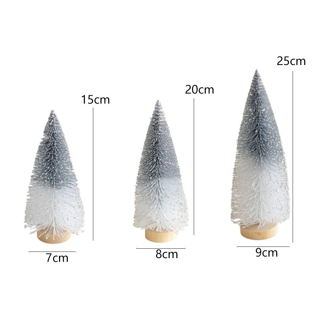 15/20/25cm Christmas Small Snowy Tree Plastic Artificial Pine Tree  Hotel Office Decor