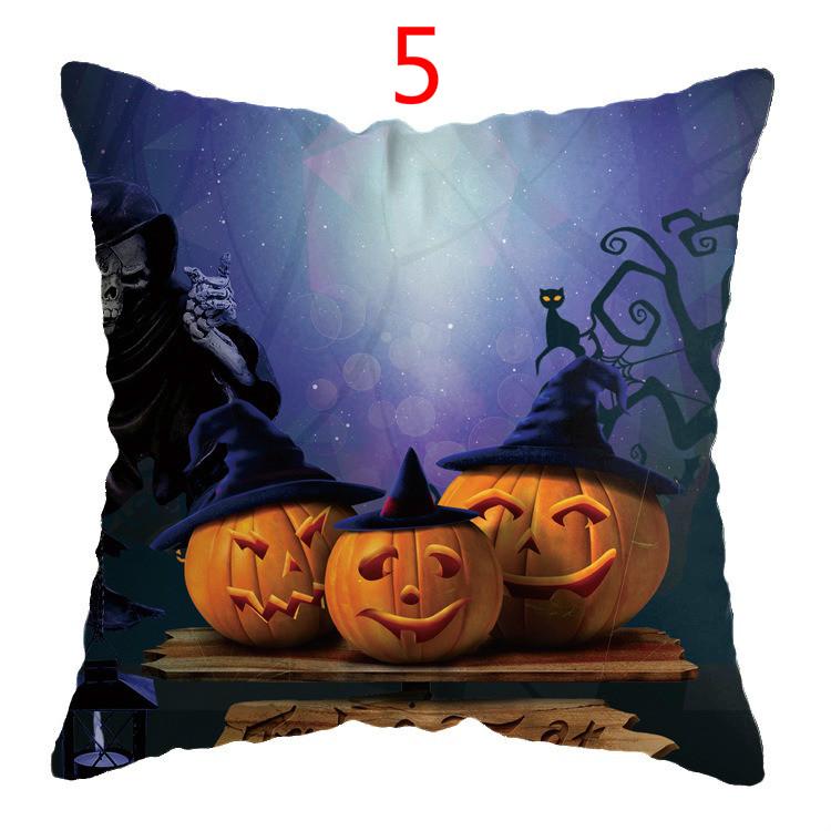 Halloween Horror Pillow Cover Sofa Car Waist Cushion Cover Pillow Case Bedroom Decoration Waist Cushion Cover (no Interior)