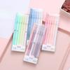 6 Pcs Aesthetic Morandi Color Gradient Gel Pen 0.5mm Black Ink Writing Pen Kawaii Student Stationery Cute Kid School Supplies