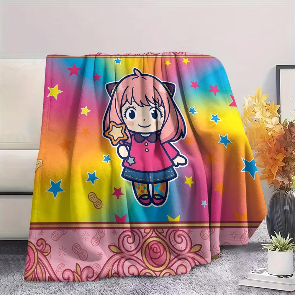 Anya Forger Print Flannel Blanket, Ultra Soft High Quality All Seasons Warm Throw, Home Decor Cozy Blanket, Perfect Christmas Gift