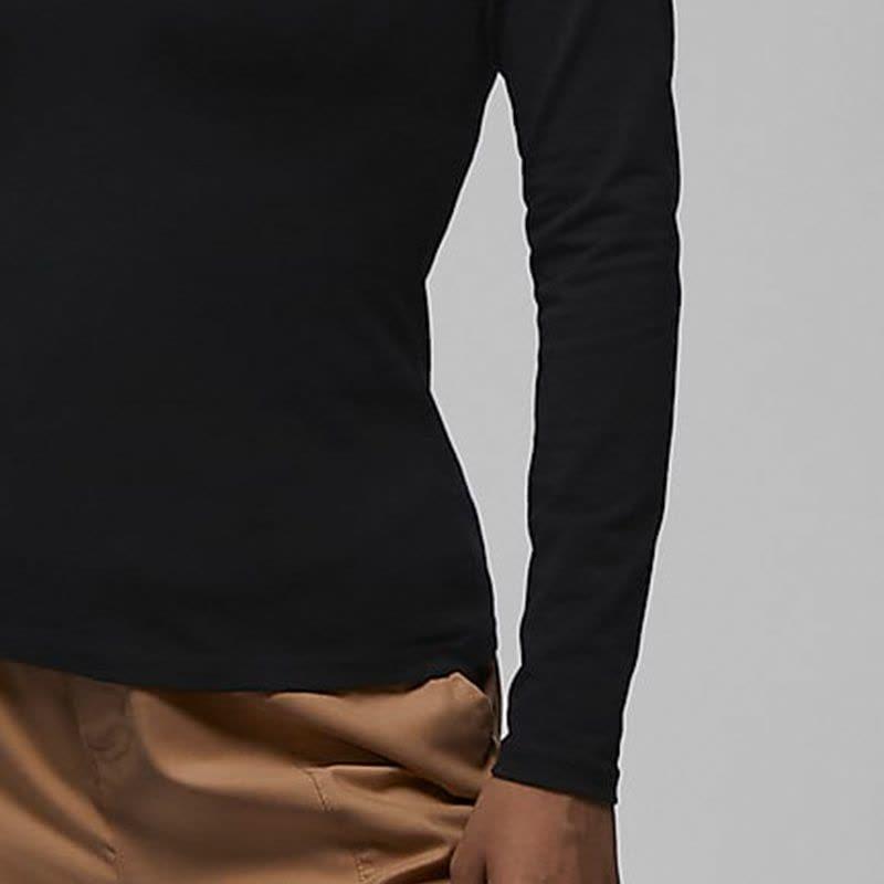 Jordan T Shirts Women's Black Turtleneck Moderate Straight Fit FQ8061-010