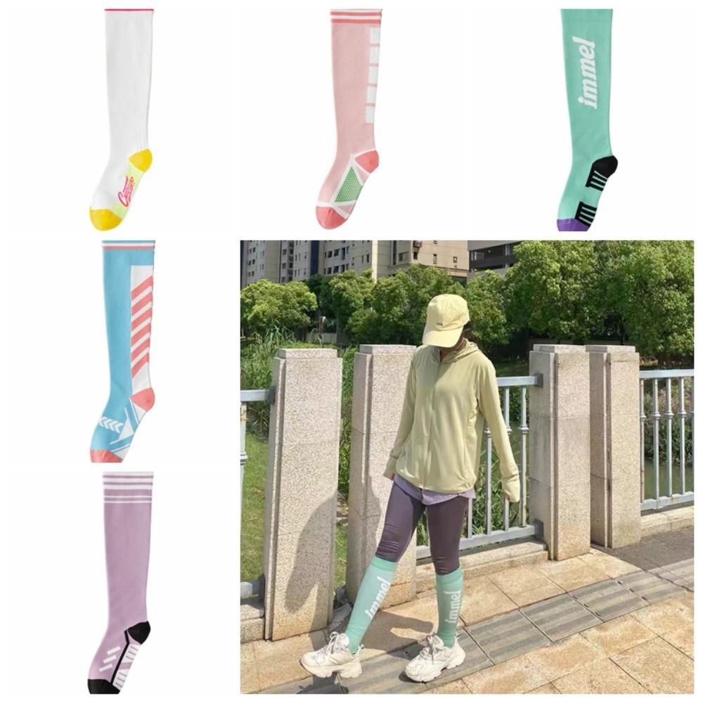 Дышащие компрессионные носки до колена Йога-носки Винтажные носки Спортивные носки Велоспорт