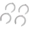 Aluminum Alloy Horseshoes 4pcs Horse Riding Tool Kit for Indoor Outdoor Use Sturdy Long Lasting Non Slip and Wear Resistant Design for Horse Hoof