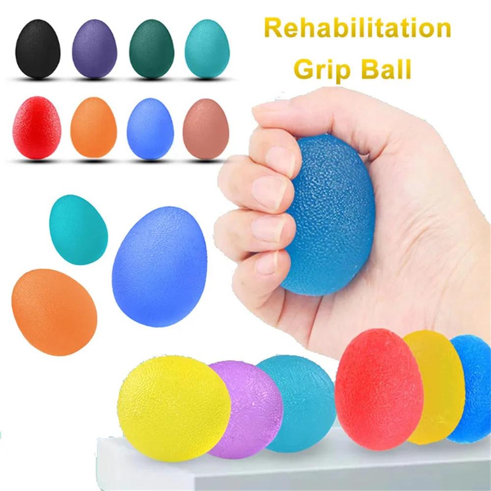 Silicone Hand Grip Ball Egg Men Women Gym Fitness Finger Heavy Exerciser Strength Muscle Recovery Gripper Trainer 1PC