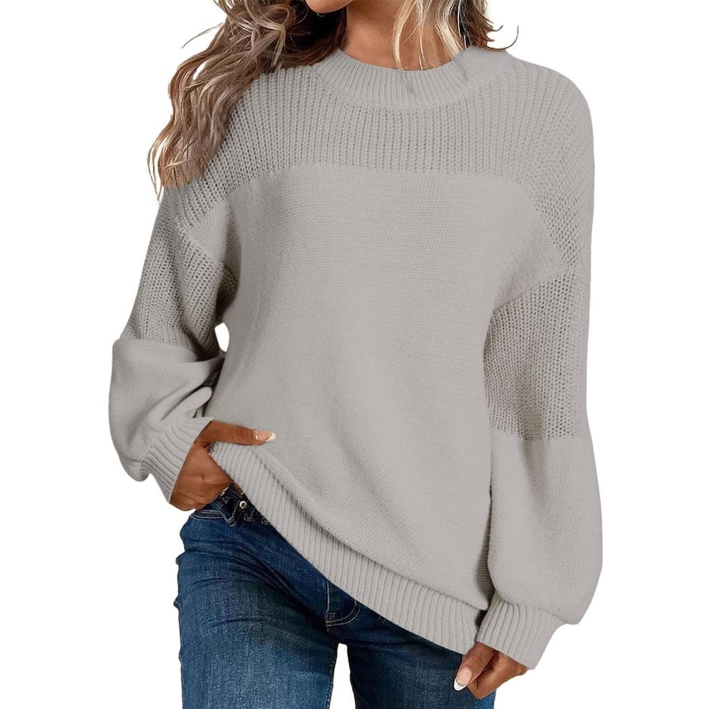 Women's Long Sleeve Winter  Sweater Sweater Knitted Pullover Round Neck Sweater Pullover Knitted Sweater