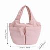 Multi-pouch Simple Commuting Tote Bag Large Capacity Solid Color Handbag Folded Bucket Bag  Unisex