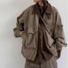 Весенне-осенняя японская ретро-универсальная рабочая куртка для мужчин и женщин, свободная посадка, большой карман пилота, куртка в стиле Waste Earth