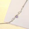 S925 Silver Bracelet Fashion Crystal Bracelet Korean Style Women's Angel Wings Bracelet Ornament