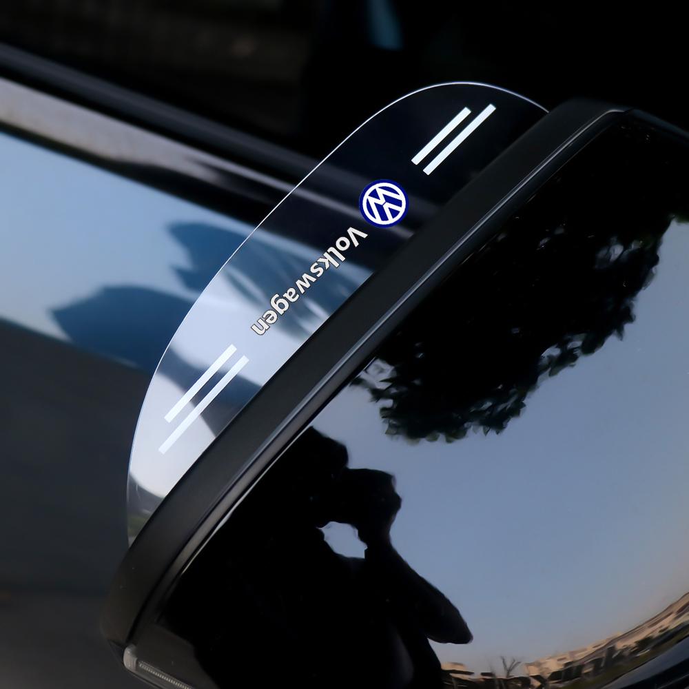 BIG1 2PCS Car Rearview Mirror Rain Eyebrow Shield For Volkswagen VW Polo Sharan Golf Scirocco Touran Tcross Tiguan GTI B6 Accessories