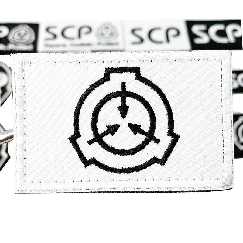 Логотип Фонда SCP Вышитый Моральный Патч Наклейка Значок на Липучке
