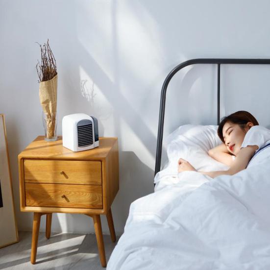 Персональный кондиционер с охлаждающим вентилятором и резервуаром для воды, 3 скорости, сильный воздушный поток, низкий уровень шума, настольный воздухоохладитель, вентилятор, генератор тумана