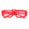 Kids Glow-in-the-Dark Glasses 3 Light Modes Light-Up Frames Battery-powered Heart Shape Cosplay