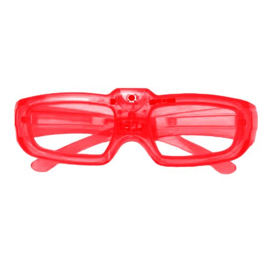 Kids Glow-in-the-Dark Glasses 3 Light Modes Light-Up Frames Battery-powered Heart Shape Cosplay