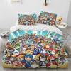 3D Рокмен Мегамен Игра Мультяшный Комплект Постельного Белья Одеяло, Пододеяльник Комплект Постельного Белья Наволочка, Комплект Постельного Белья Размер Кинг/Квин Детский
